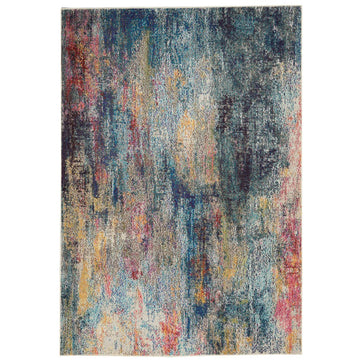 Celestial CES16 Modern Abstract Soft Durable Low Profile Short Pile Multicolour Rug-Nourison-Rug Love - The Most Loved Rug Store